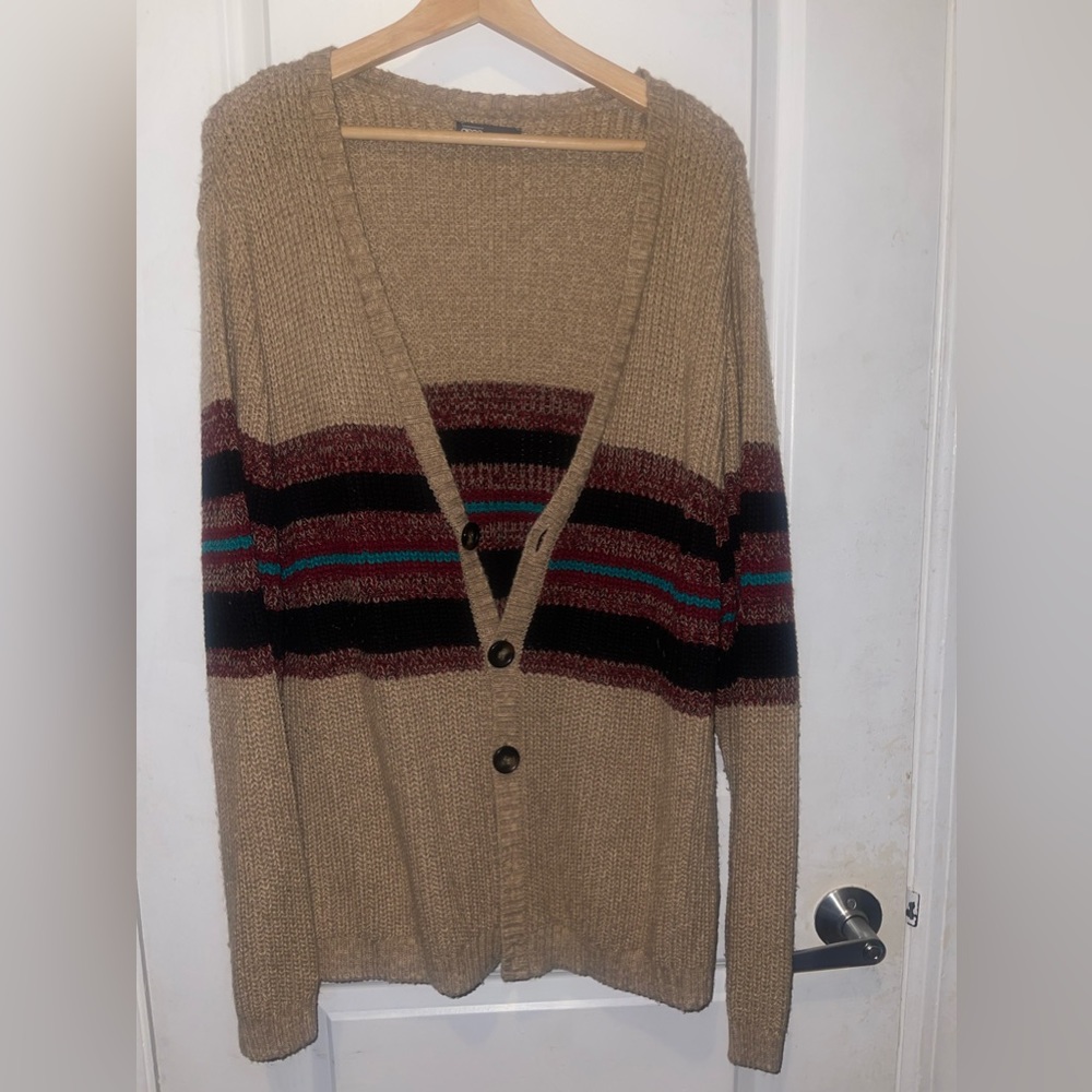 Oversized Knit Cardigan L